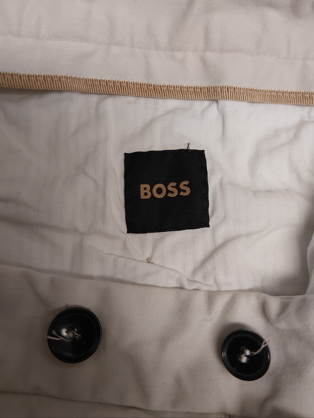 Boss Men's Light Beige Slim Chinos - Picture 2 of 8